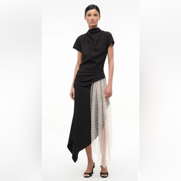 STAUD Dresses & Skirts - STAUD Effie Dress In Black Stardust